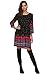 SE MIU Women Print Ethnic Bohemian Loose Casual Dress, Black, XXL