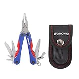 WORKPRO Muti-Tool Key Chain Size 12-in-1 Mini Multi-purpose Pliers
