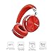 Bluedio T4S (Turbine) Active Noise Cancelling Over-ear Swiveling Wireless Bluetooth Headphones with Mic (Red)