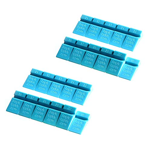 Wedgek Angle Guides 10 to 39 degrees for Sharpening Knives on Stone, Blue 2 Sets - Thumbnail 5