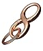 Lebeyo 8 Shaped Business Premium Car Key Ring Chain Keychain Keyholder Organizer Buckle Clip with Detachable Loop(LB-KH-02, Rose Gold)