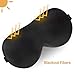 Eye Mask for Sleeping PaiTree Natural Silk Sleep Mask & Blindfold, Professionally-Made, Super-Smooth & Skin-Friendly Eye Shade Eye Cover for Sleeping for Woman & Man (Black)