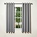 Best Home Fashion Basic Thermal Insulated Blackout Curtains - Antique Bronze Grommet Top - Grey - 52
