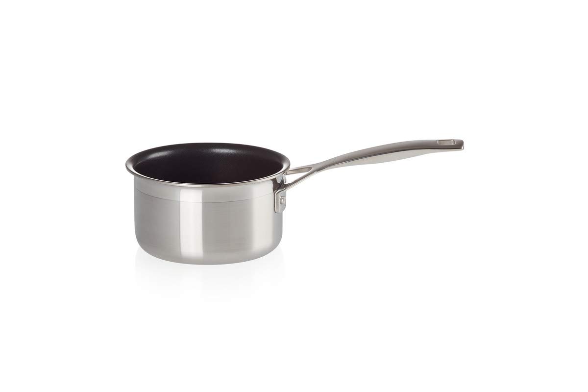LE CREUSET 3-Ply Stainless Steel Non-Stick Milk Pan, 14 x 8.5 cm, 96201214001000