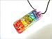 Jet Rainbow Orgone Pendant 2.5 inch Approx. Gemstone Chakra Balancing Love Gift Healing Energy Progress Prosperity w/Chord Pouch