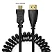 UCEC Mini HDMI to HDMI Coiled, 1ft-1.47ft Small HDMI Cable Support 4K Ultra HD 1080p 3D Compatible with Atomos Ninja V V5, Monitors, Cameras, Projector, A to C