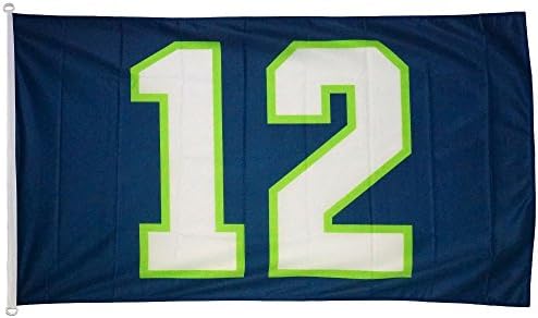 Seattle Football Fan Number 12th Flag 3x5 (Navy 12)