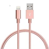 Charger cable,6FT Lightning Cable Nylon Braided -[Apple MFi Certified] Series - for iPhone 6S Plus 6 Plus SE 5S 5 iPad iPod (!!rose)