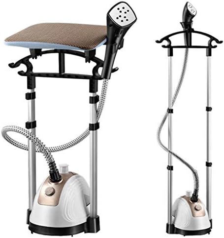 ZLLSCGTJ Garment Steamer Vertical Steamers 2.2L Professional 2000W Garment Steamer Iron Fast Steam Double Pole Handheld 12 Files Household with Hanger Ironing Board (color : Gold)