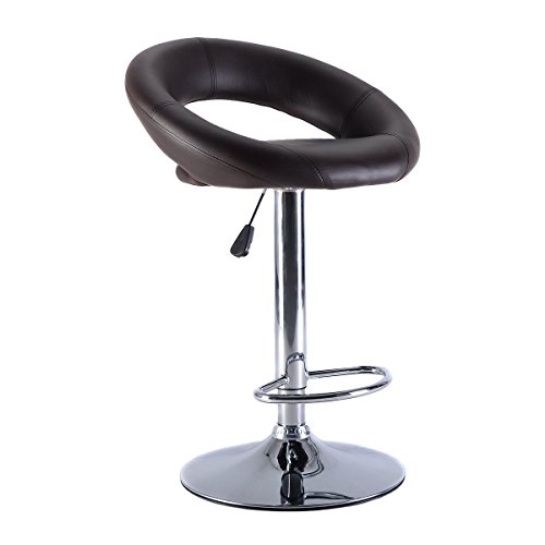 image for Bar Stool, GentleShower PU leather Barstool Single Semi Circle Shape 3