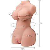 Rzoeox Sex Doll Male Masturbator, 3D Lifelike Torso Toys with Vagina and Anal for Men Masturbation, TPE Dolls with Metal Skeleton - (15 x 9.5 x 5in, 11LB)