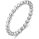 MYNENEY 2mm Stainless Steel Knuckle Rope Beaded Style Classical Simple Plain Stackable Wedding Band Ring