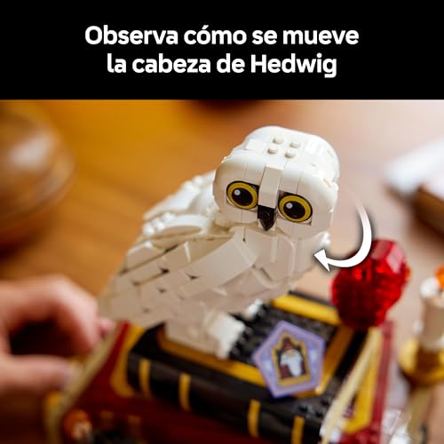 Harry Potter Piedra Filosofal: Edición para Coleccionistas - Maqueta para Adultos de Escena de Película - Decoración del Hogar - Figura de Lechuza Hedwig y 3 Minigfiguras - Regalo para Fans 76466