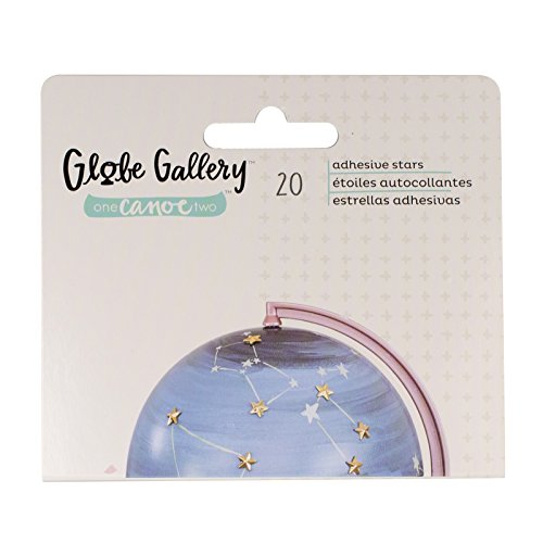 American Crafts 1 Canoe 2 Globe Gallery 20 Piece 3D Star Stickers