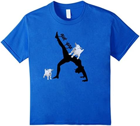 Kids Love Goat Yoga T shirt Trendy Workout Goat Whisperer Gift 6 Royal Blue