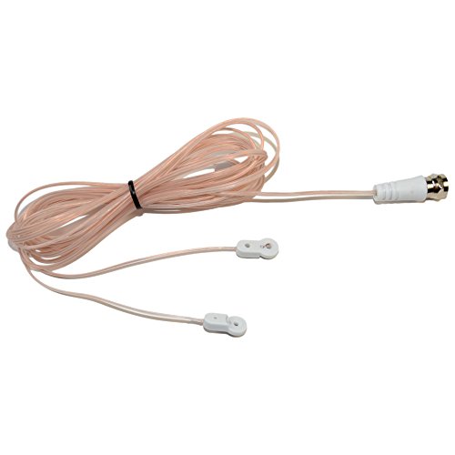 HQRP Dipole FM Antenna Coaxial F-Type Connector for Indoor Radio Home Stereo Receiver + HQRP Coaster