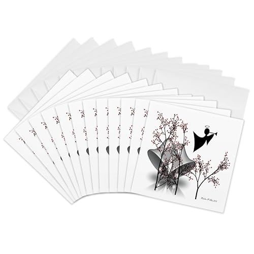 3dRose Angel Bells - Greeting Cards, 6 x 6 inches, set of 12 (gc_6499_2)