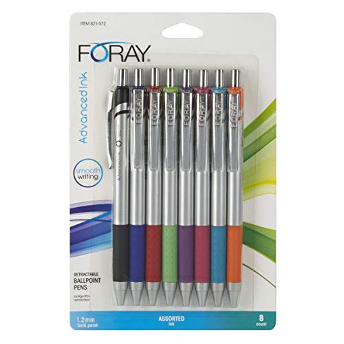 FORAY(R) Advanced Ink Retractable Ballpoint Pens, Bold Point, 1.2 mm