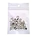 RUBYCA 64pcs Mix Floating Charms Lot for Glass Living Memory Lockets Black and White Silver Color