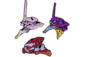 OYSTERBOY 3Pcs Premium Quality Enamel Zinc Alloy Brooches Pin Neon Genesis Evangelion EVA-01 for SchoolBags Backpacks Shirts Hoodies Jeans Jackets Clothing Gifts