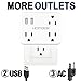 Wall Outlet Extender Power Strip with 5 Charging Ports, Flat Plug Extender Non Cords Non Surge Protection, Travel Adapter for Home and Cruise Line by Homder