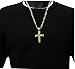 Usstore Women Lady Men Cross Pendant Sharp Sides Rhinestone Hip-hop Cuban Necklace Chain