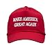 MAKE AMERICA GREAT AGAIN! - Trump 2016 Adjustable Cap with Rope Front, Beautiful Embroidered Text (Red)