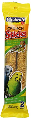 Vitakraft Parakeet Whole Grains & Honey Treat Sticks 2 Pack, 2.11 Ounce