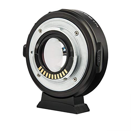 Lens Adapter EF-M2 II Auto-Focus 0.71x Speed-Booster MFT Converter for Canon EF Lenses to M4/3 Cameras GH4 GH5 GF6 GF1 GX1 GX7 GX85 E-M5 E-M10 E-M10II E-PL5 Pen-F