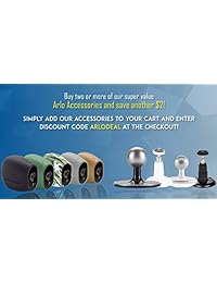Ventosa Pared Mount- ajustable interior exterior de seguridad inteligente Suction Cup Mount para Arlo Cam y otros modelos compatibles por Wasserstein Negro