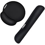 Caliart Memory Foam Set Keyboard Wrist Rest Pad and Mouse Wrist Rest Support for Computer Laptop Mac Perfect for Office Worker Game Lover to Relieve Pain and Type Easily