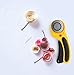 iCooker 45mm Rotary Cutter [Free 4-Pack Blades] Professional Craft Tool Set - Best for Paper, Fabric and Quilting, Sewing, Scrapbooking, Seamstress and Tailors [Yellow]