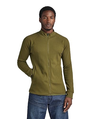 G-Star RAW Herren Jirgi Zip Tweeter Slim ls, Grün (Dark Olive D23476-D271-C744), S