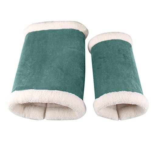 Cat Sleeping Bag, Inkach Tent Bed Liner Mat for Small Dogs Comfy Cave Pet House Soft Fleece Tunnel Winter Warm Nest Cover (L, Green) - Thumbnail 2
