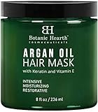Botanic Hearth Argan Oil Hair Mask - Deep Conditioning Keratin Hair Treatment with Vitamin E - Moisturizing and Restorative, 8 fl oz