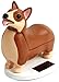 Kikkerland Solar Powered Corgi Dog Figurine: Fun Animal Decor for Home & Kitchen, Office Desk, Garden, Car – Great Novelty Toy Statue, Display Shelf Collectible, Holiday & Birthday Gift