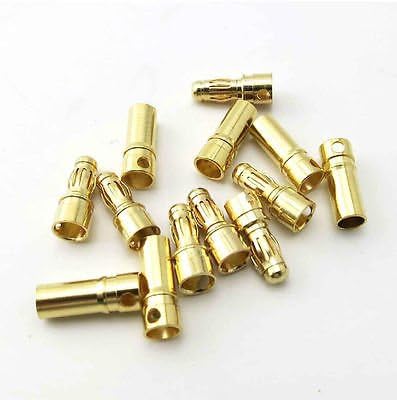 Theera - 10 Pairs 3.5mm Gold Bullet Connector Plug Male &amp; Female for RC Battery ESC Motor YRS 1439