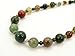 jennysun2010 Handmade Natural Indian Agate Gemstone Beads 4~12mm Graduated Adjustable Necklace Healing (18'' Adjustable up to 30'')