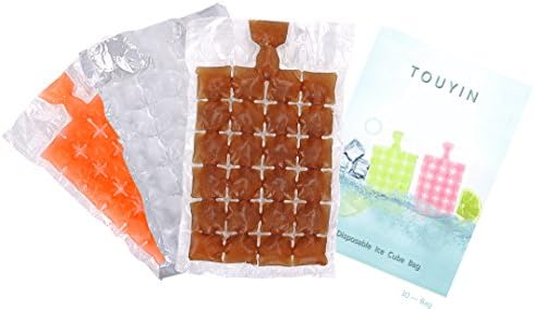 TOUYIN Disposable ice cube bag, Keep food fresh outdoors, Convenient and healthy , Easy Release, No Spill Ice Cube , Stackable, Compact, Odor Free Ice Cube-30 pieces
