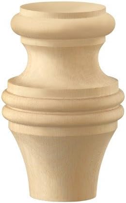Country French Petite Bun Foot, Red Oak