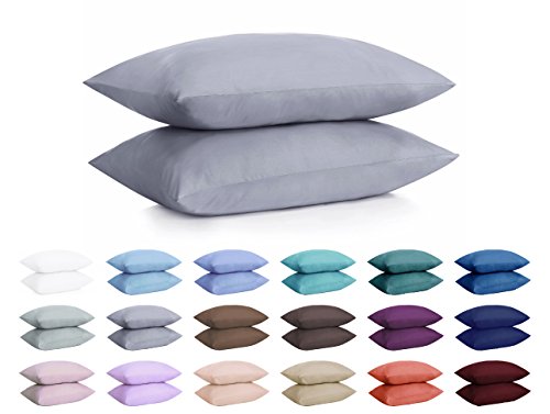 DreamHome Microfiber Pillowcases, Set of 2 (Standard, Grey) - Thumbnail 5