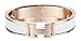Z.RACLOE 12MM H Buckle Bangle Bracelets for Women Rosegold/White