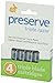 Preserve Shave 3 Razor Blade Refills - 3 Blade Razors for Women & Men - Titanium-Covered Shaver Cartridges with Vitamin E & Aloe Strip for Face & Body Shaving Kit - 24 Pack