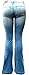WAX / Jack David JEANS Womens Juniors 70s Trendy Slim Fit Flared Bell Bottom Denim Jean Pants