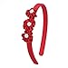 7Rainbows Boutique Triple Satin Flowers with Pearls Headbands for Girls (FS068)