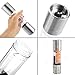 Stainless Steel Salt Grinder- Clear Acrylic Body - 2 in 1 Dual Action Salt & Pepper Shaker …