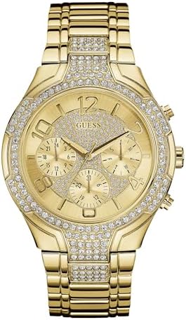 Amazon.com: Guess Men's 40.7mm Watch - Gold Tone Stainless Steel Amazon.com: Guess Men's 40.7mm Watch - Gold Tone Stainless Steel