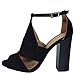 BAMBOO® Women's Peep Toe Chunky Heel Sandal