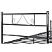 GreenForest Twin Bed Frame Metal Platform with Stable Metal Slats Stable Headboard and Footboard/Black,Twin/Single