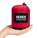 Gonex Portable Camping Hammock, Nylon Parachute Single Hammock for Travel Camp with Hammock Straps, Ultralight (Red+Deep gray)